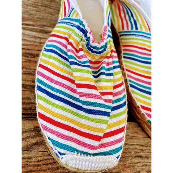 Vintage rainbow Espadrilles Slip on Casual Shoes 9W - Picture 7 of 10